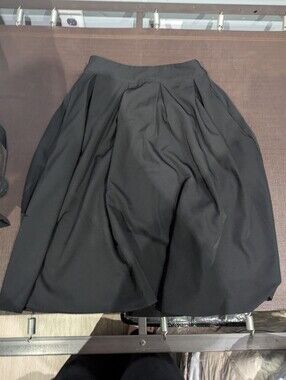 Black Pleated A-Line Women's Skirt, Professional